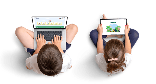 Students learning with Envirdian platform