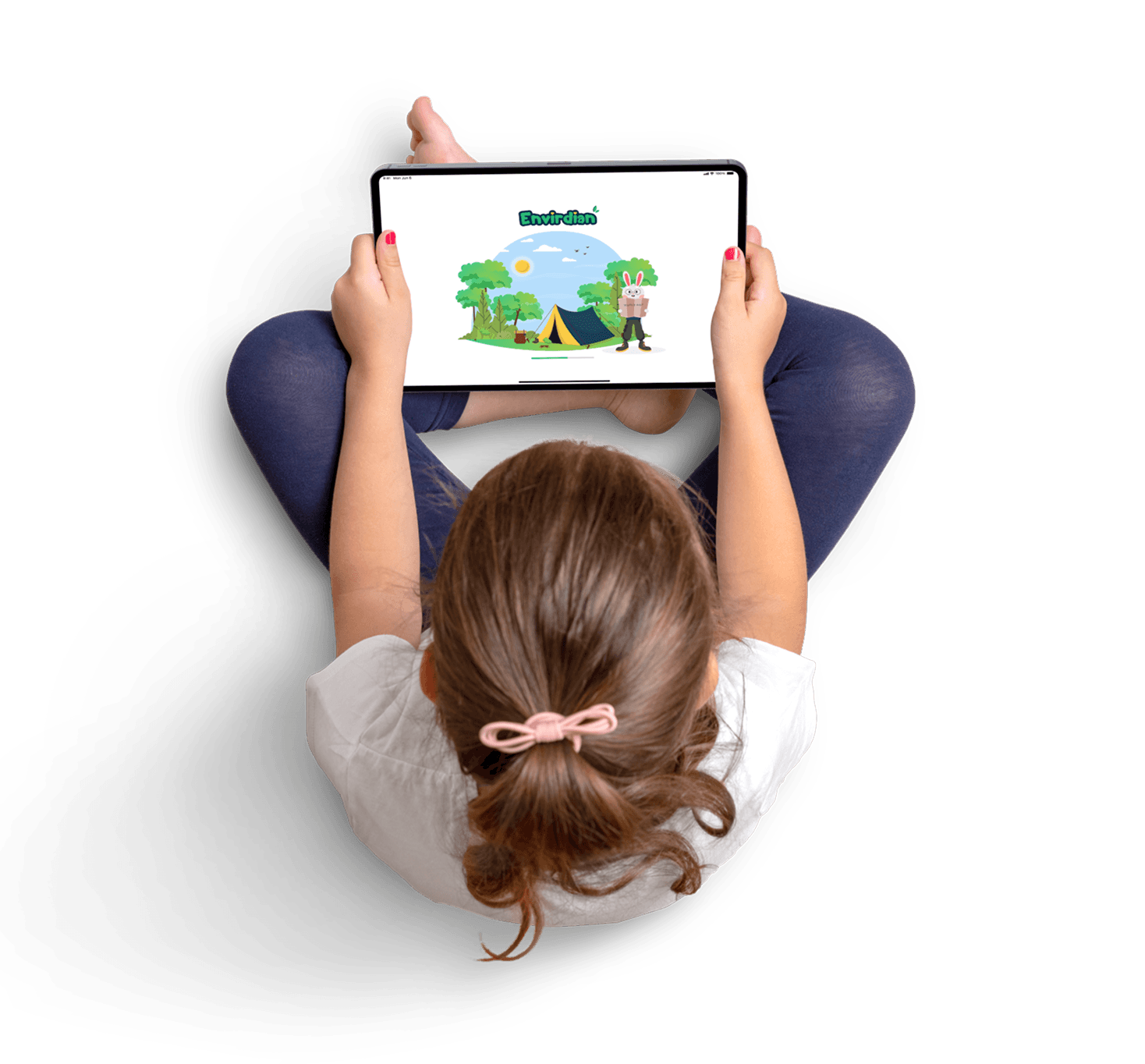 Person using Envirdian on tablet